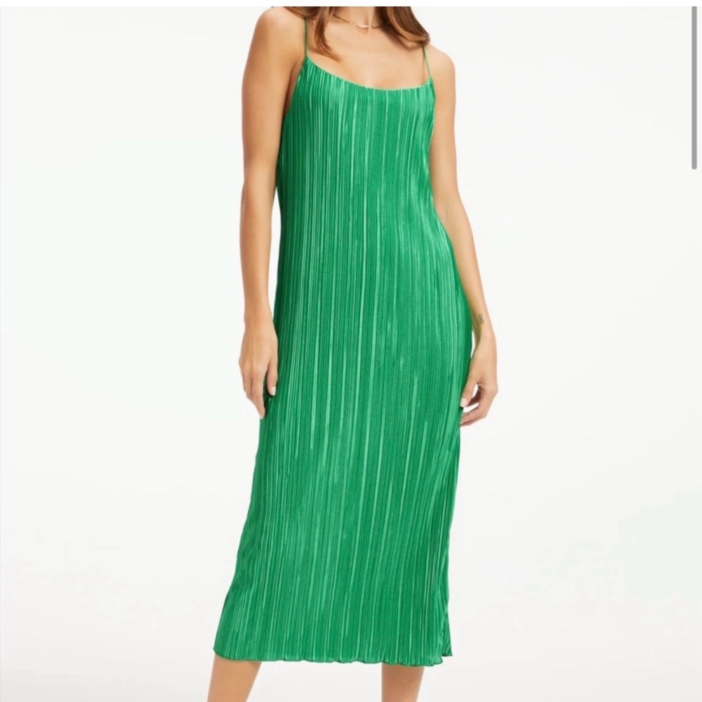 Good American Always Fits Plisse Slip Dress NWT